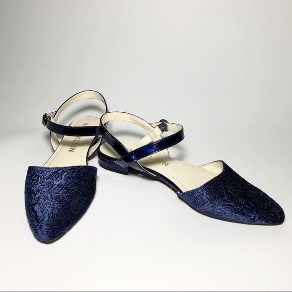 anne klein navy blue flats